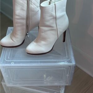 Nine West Off White Heeled Boots